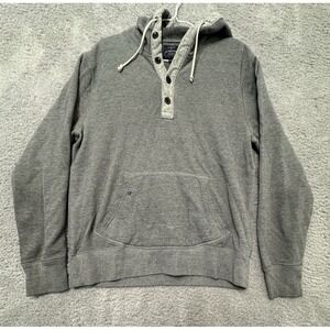 J Crew Authentic Fleece Sweater‎ Button Hoodie Cotton Polyester Outdoors Medium
